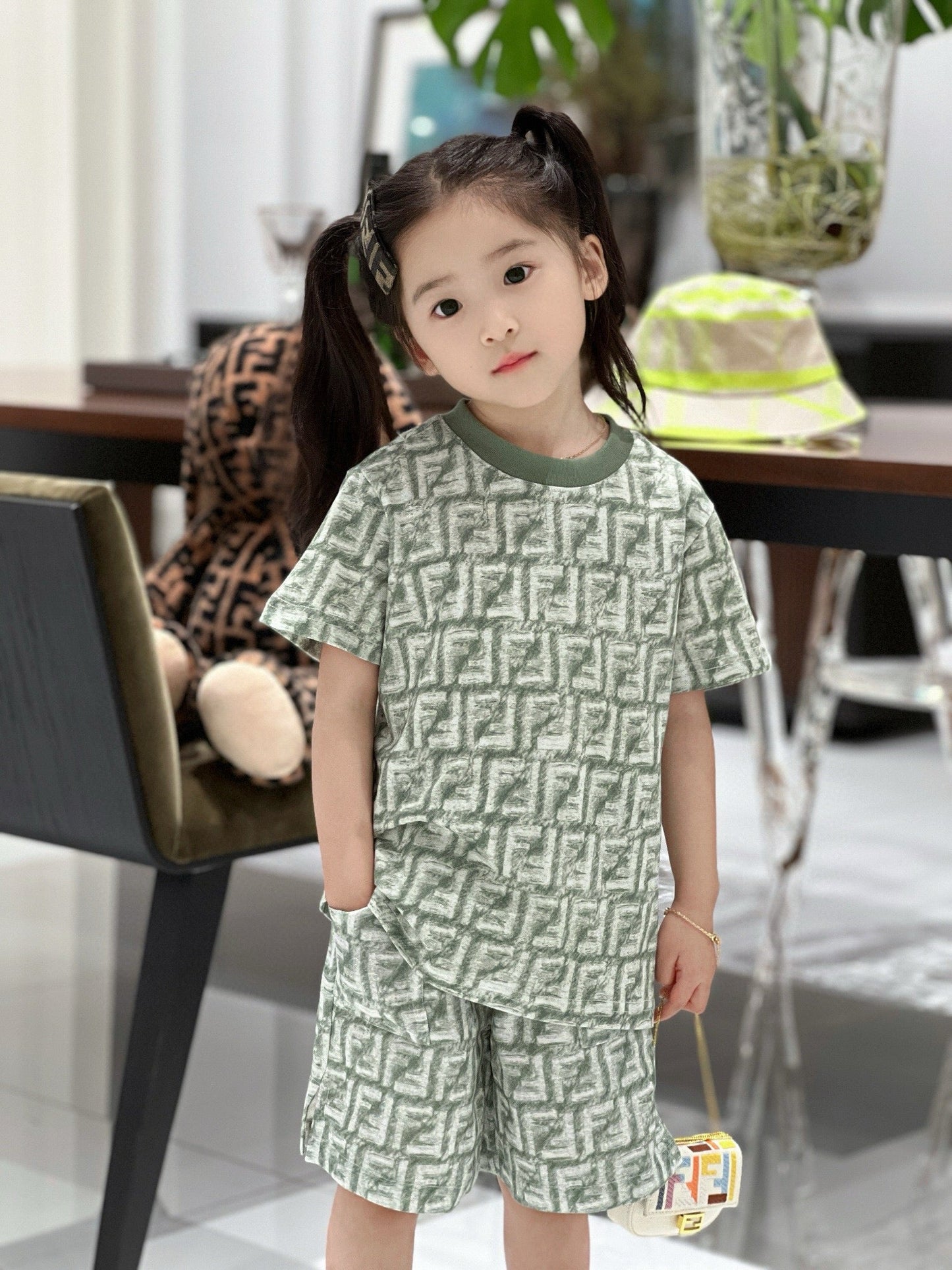 Fendi T-Shirt/Short Pant Set