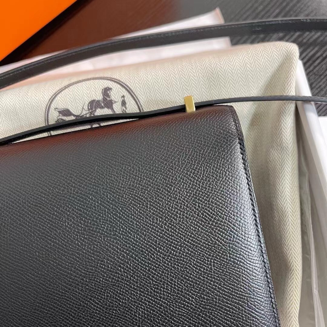 Hermes Constance 19cm, CK 89, Epsom