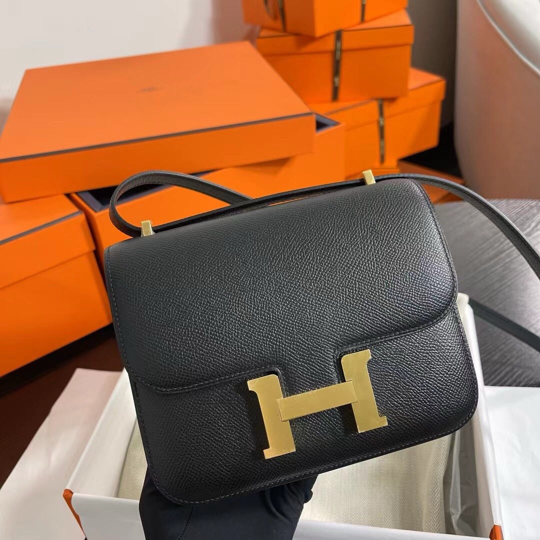 Hermes Constance 19cm, CK 89, Epsom