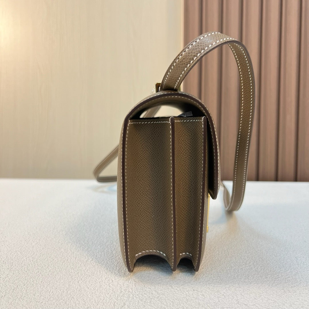 Hermes Constance, 19cm, CK 18, Epsom