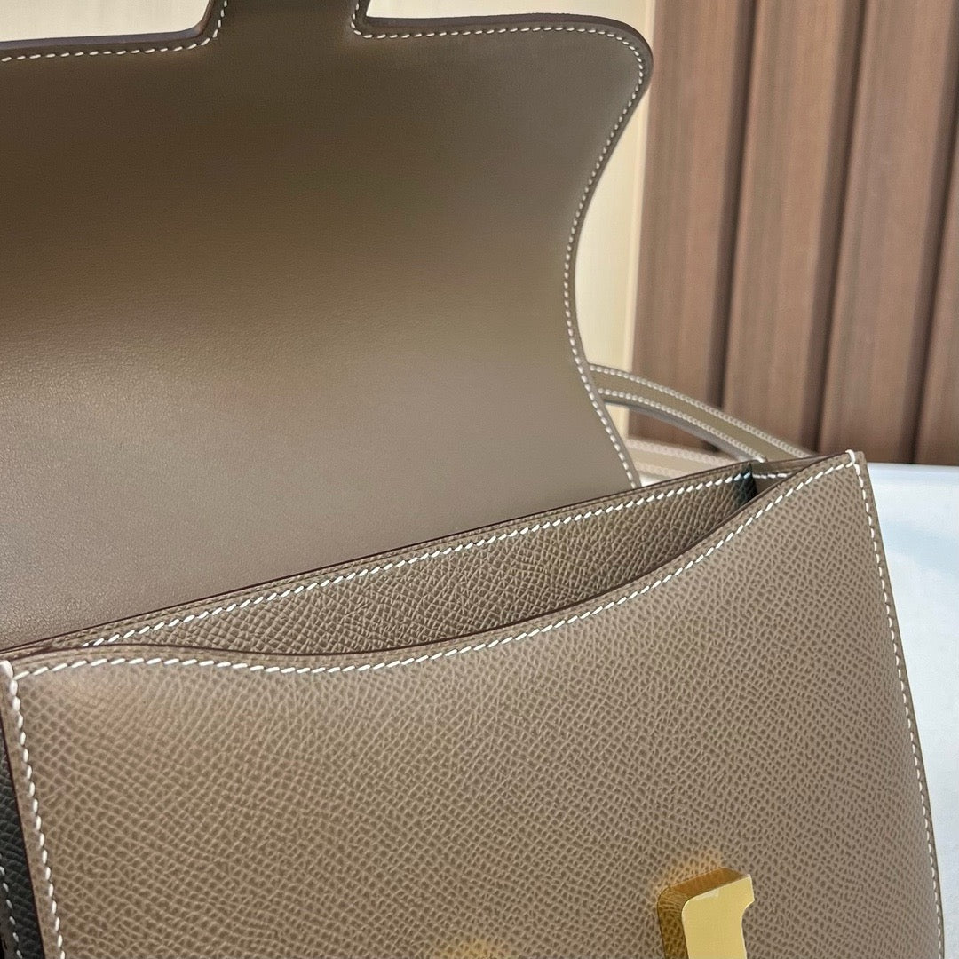 Hermes Constance, 19cm, CK 18, Epsom