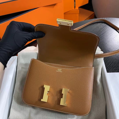 Hermes Constance 19cm, CK 37, Epsom