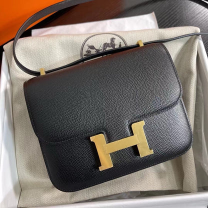 Hermes Constance 19cm, CK 89, Epsom