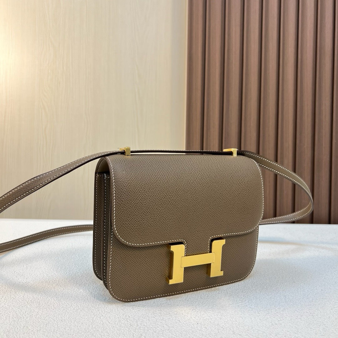 Hermes Constance, 19cm, CK 18, Epsom