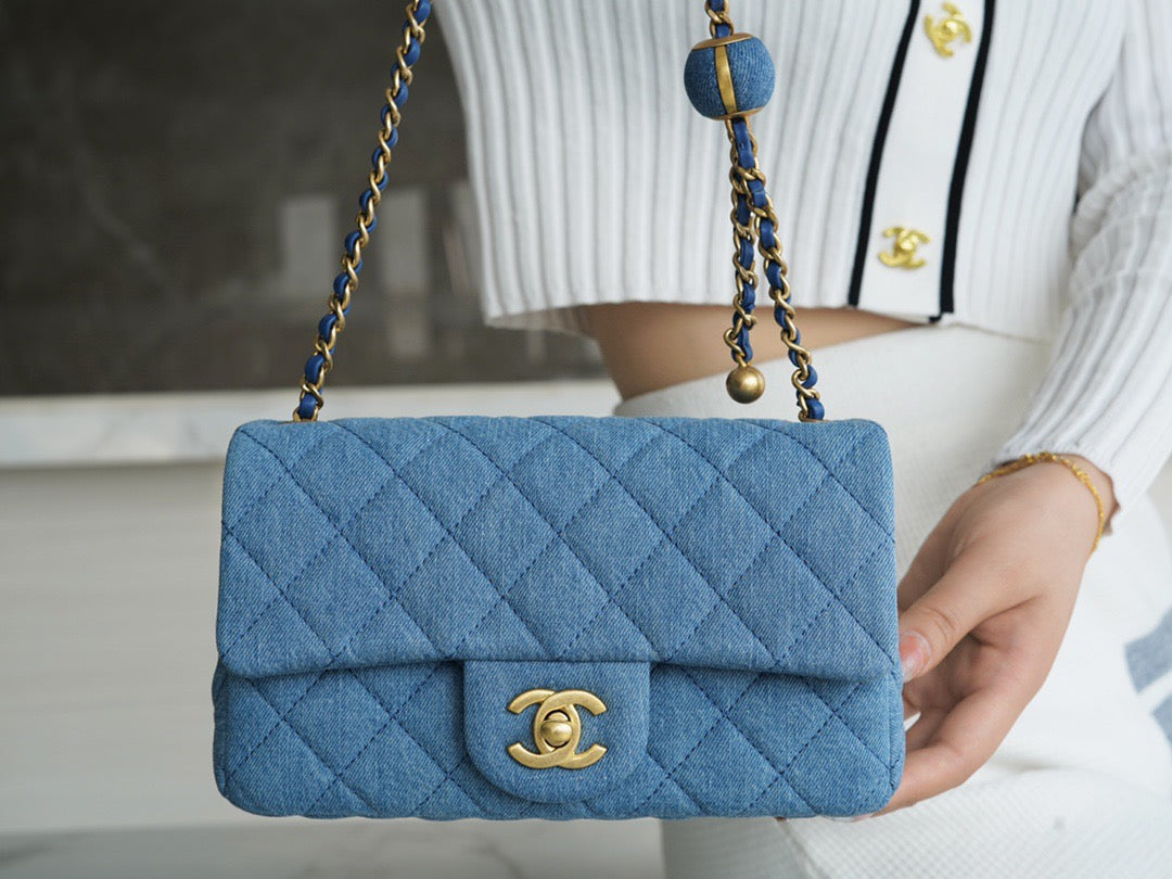 Chanel 22C Denim Mini Flap