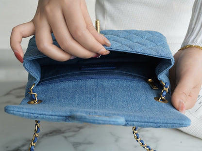 Chanel 22C Denim Mini Flap
