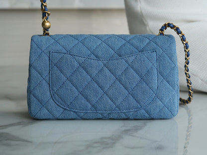 Chanel 22C Denim Mini Flap